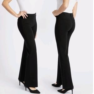 Betabrand Classic Dress Yoga Bootcut Pull On Black Pants Size Medium EUC